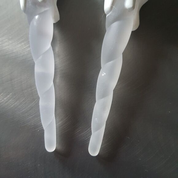 Vintage Lot Of 2 Snowman Icicle Ornaments 6.5" Christmas Tree Decorations - Picture 3 of 5